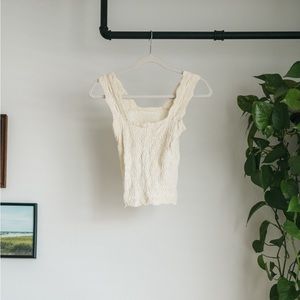 Free People Intimates Love Letter Cami in cream; size M